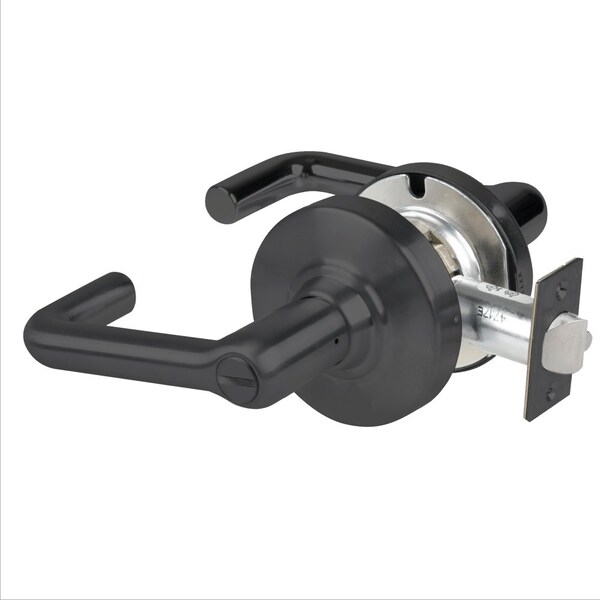 Schlage Grade 2 Privacy Cylindrical Lock with Field Selectable Vandlgard, Tubular Lever, Non-Keyed, Matte Bl ALX40 TLR 622 - main